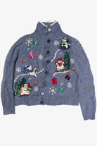 Vintage Blue Ugly Christmas Cardigan 59993