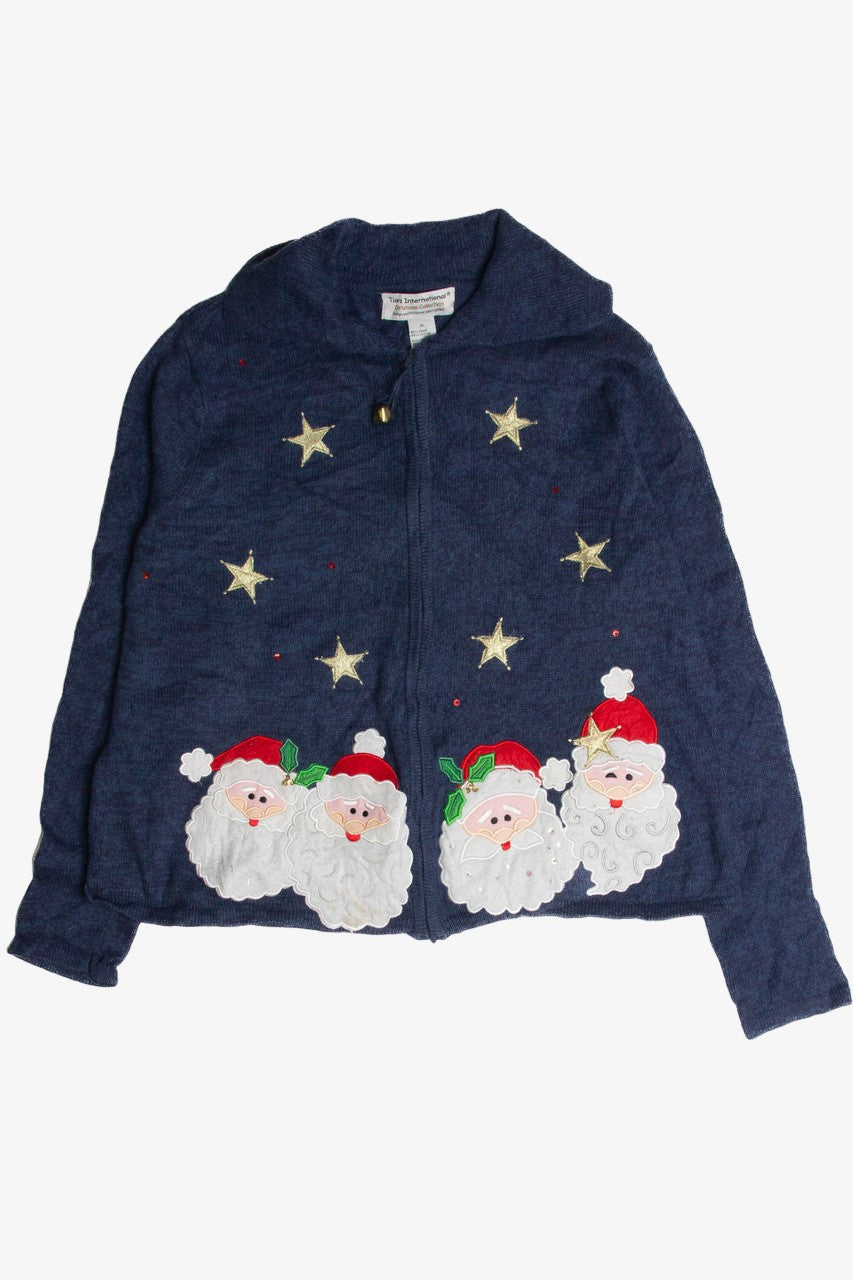 Vintage Blue Ugly Christmas Cardigan 62882
