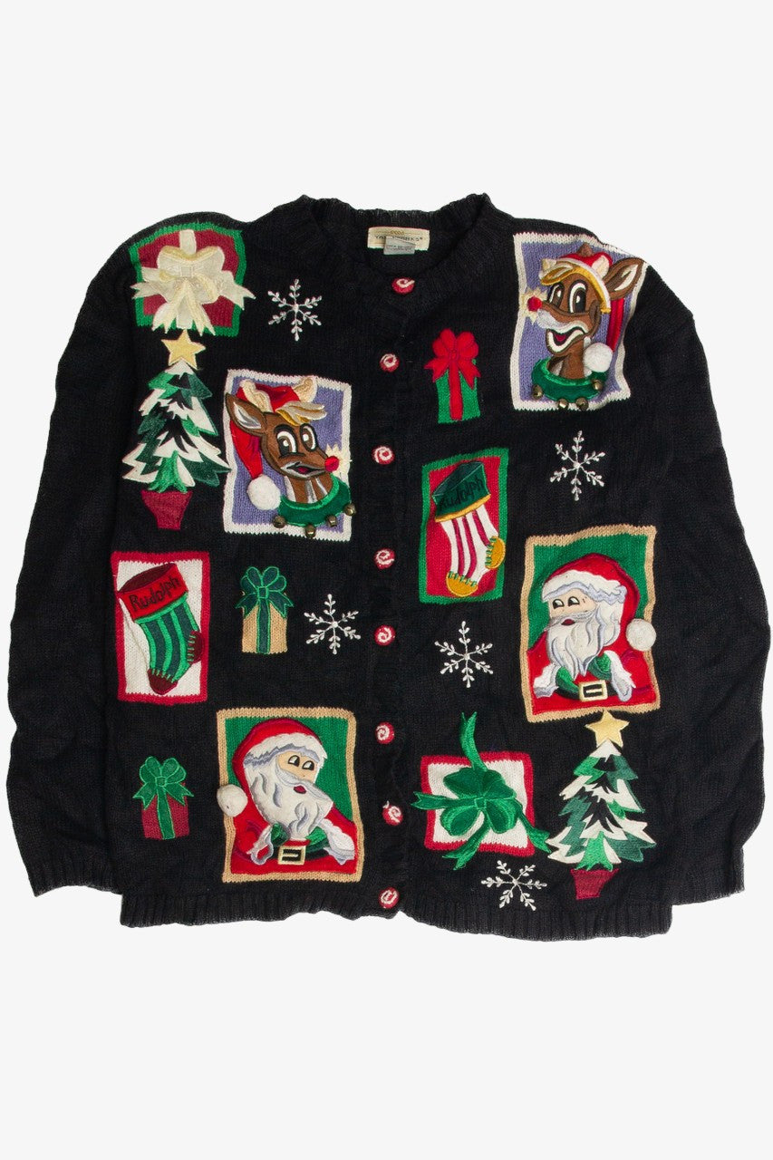 Vintage Black Ugly Christmas Cardigan 59694