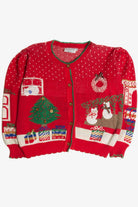 Vintage Red Ugly Christmas Cardigan 62751