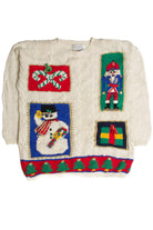 Vintage White Ugly Christmas Sweater 62861