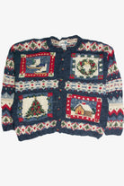 Vintage Blue Ugly Christmas Cardigan 59982