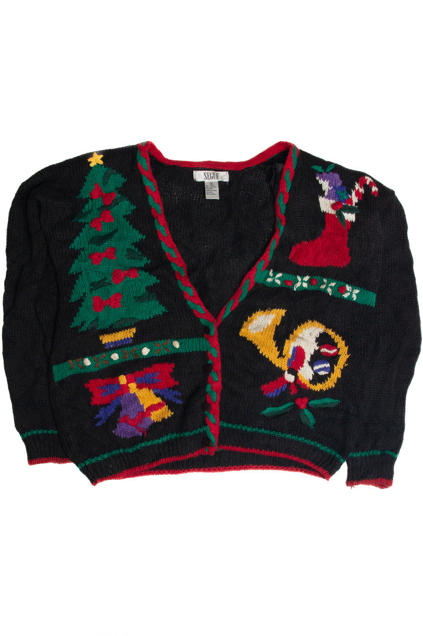 Vintage Black Ugly Christmas Cardigan 59972