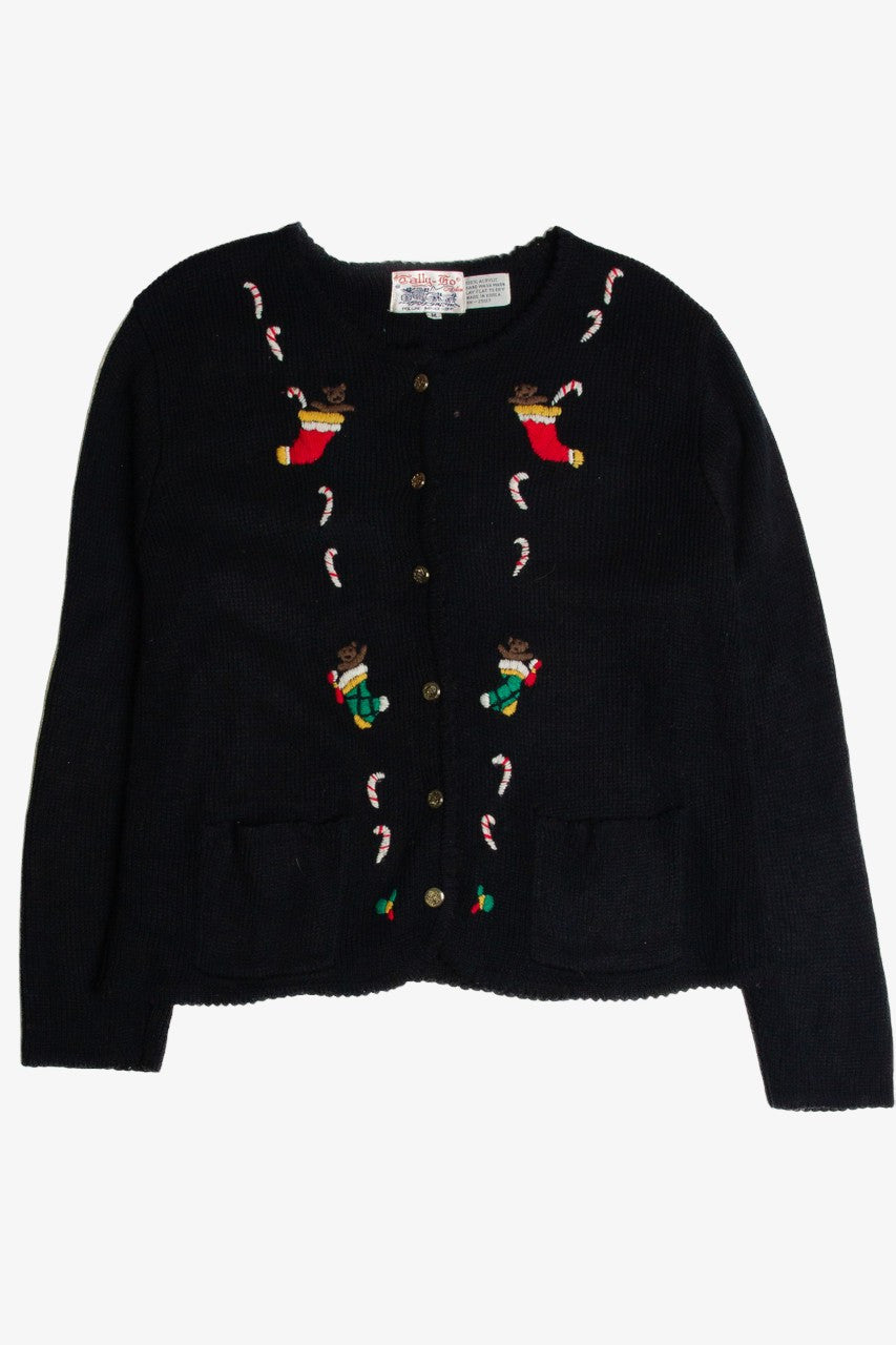 Vintage Black Ugly Christmas Cardigan 62743