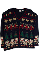 Vintage Blue Ugly Christmas Cardigan 62747