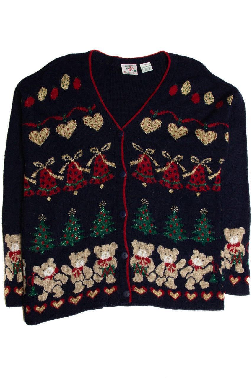 Vintage Blue Ugly Christmas Cardigan 62747