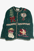 Vintage Green Ugly Christmas Cardigan 60901