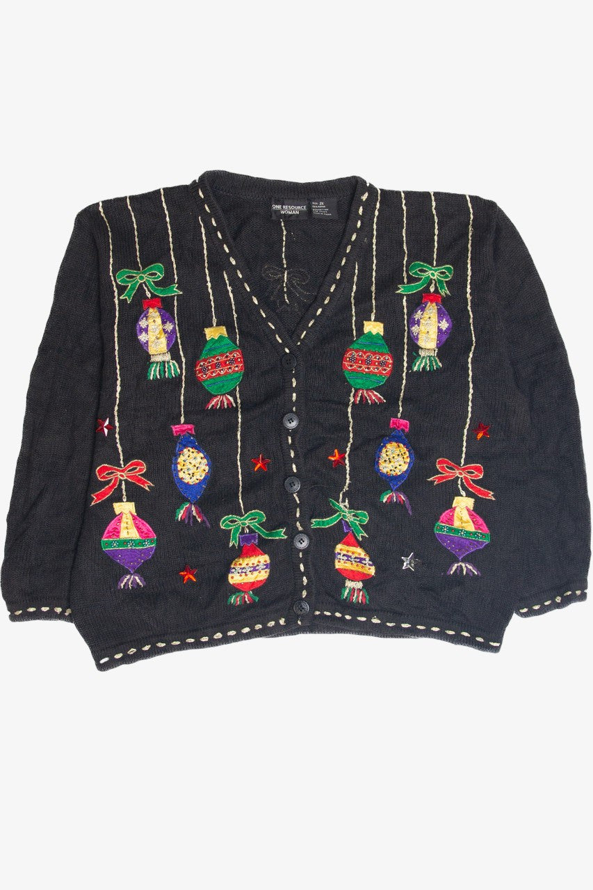Vintage Black Ugly Christmas Cardigan 63159