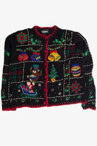 Vintage Black Ugly Christmas Cardigan 62633