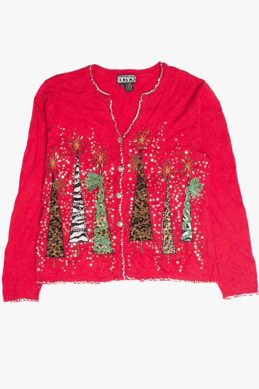 Vintage Red Ugly Christmas Cardigan 63382