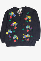 Vintage Black Ugly Christmas Cardigan 62962