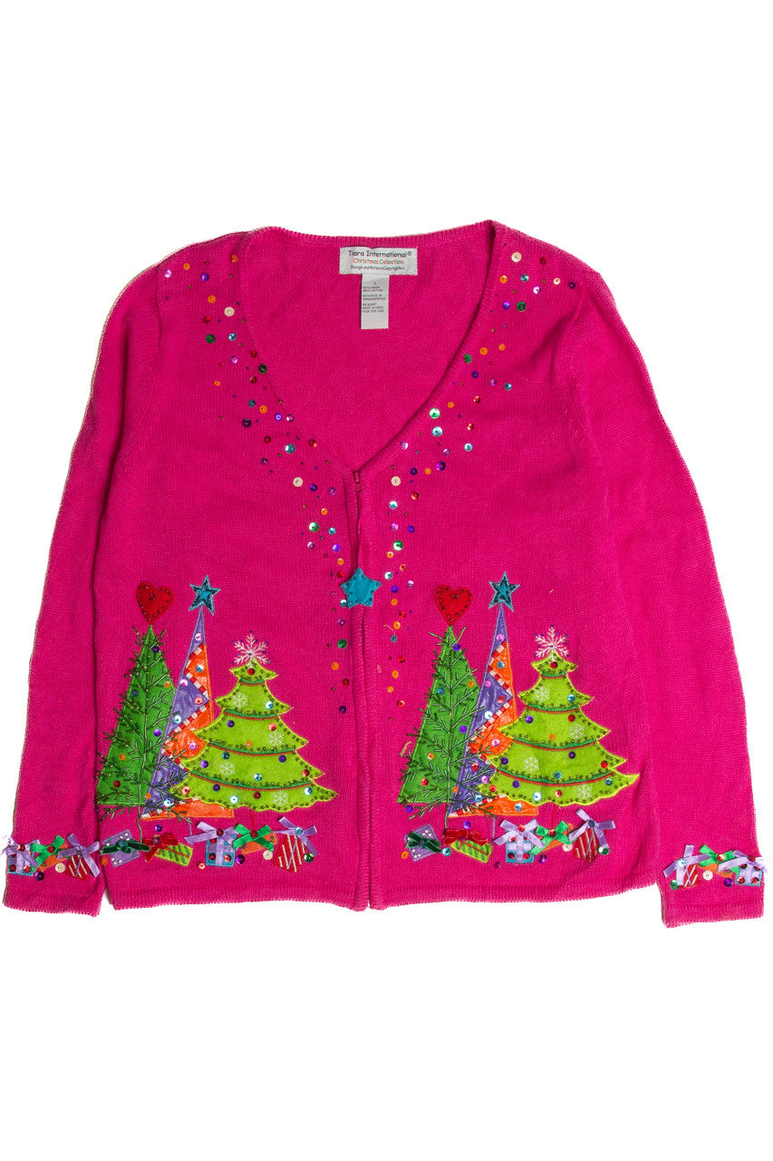 Vintage Pink Ugly Christmas Cardigan 62772
