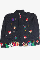Vintage Black Ugly Christmas Cardigan 63327