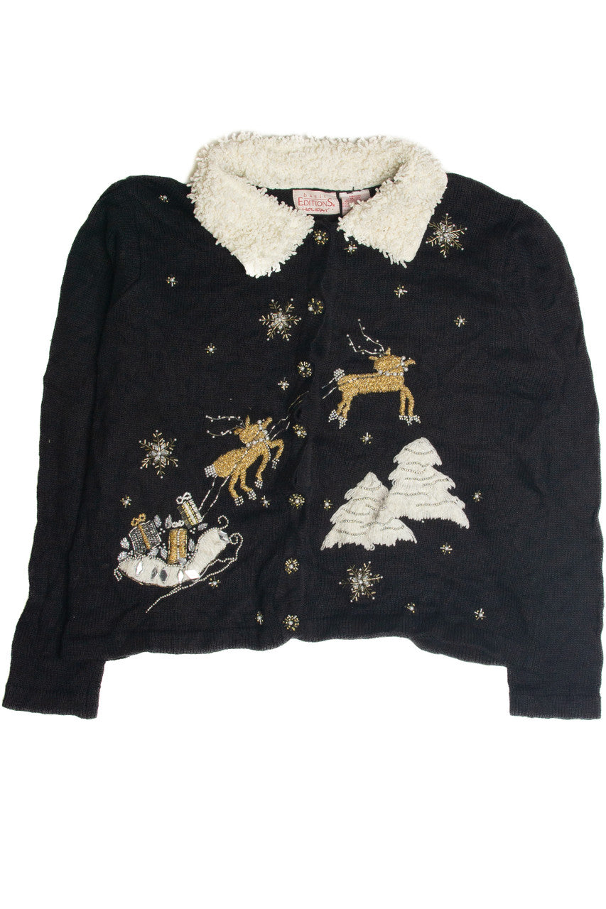 Vintage Black Ugly Christmas Cardigan 59719