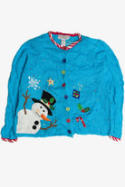 Vintage Blue Ugly Christmas Cardigan 59947