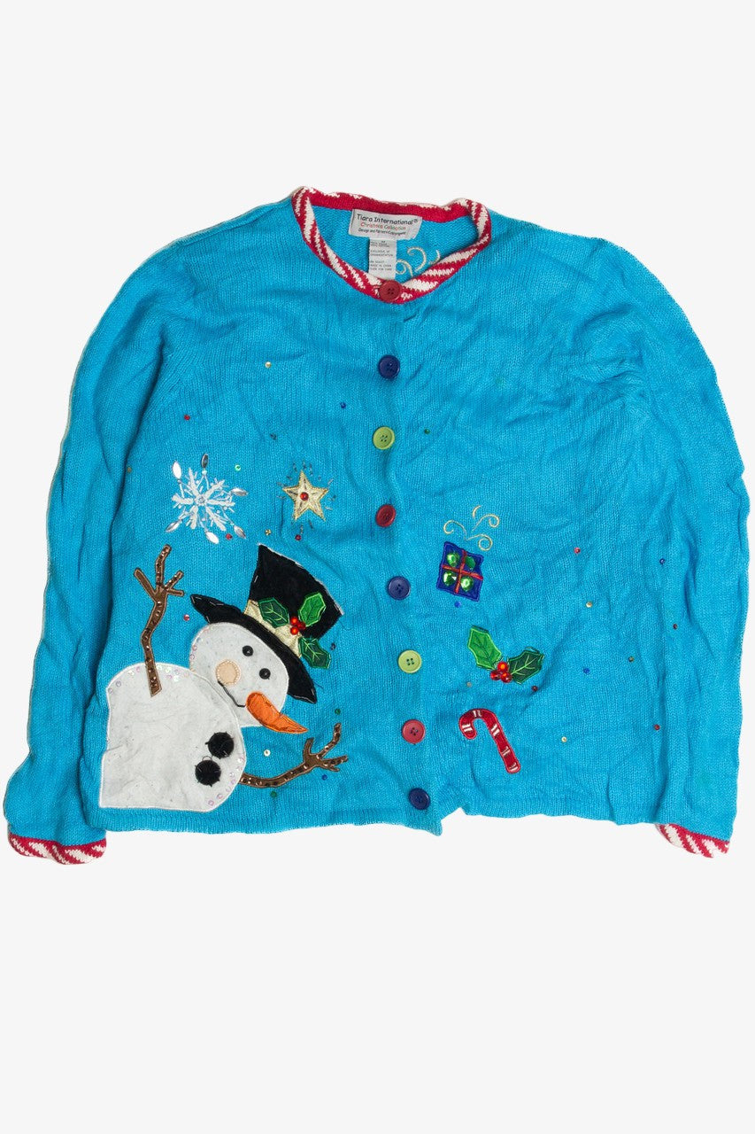 Vintage Blue Ugly Christmas Cardigan 59947