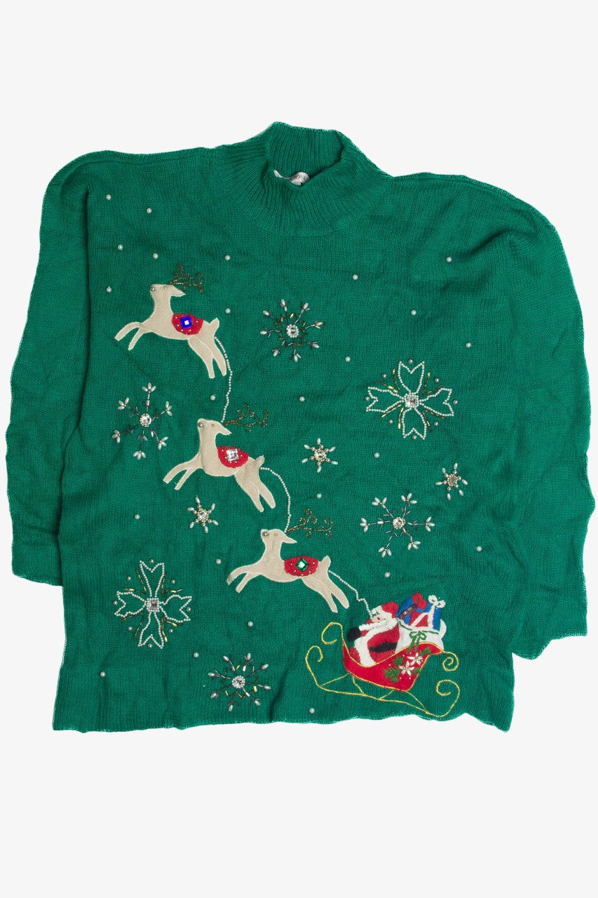 Vintage Green Ugly Christmas Sweater 62434
