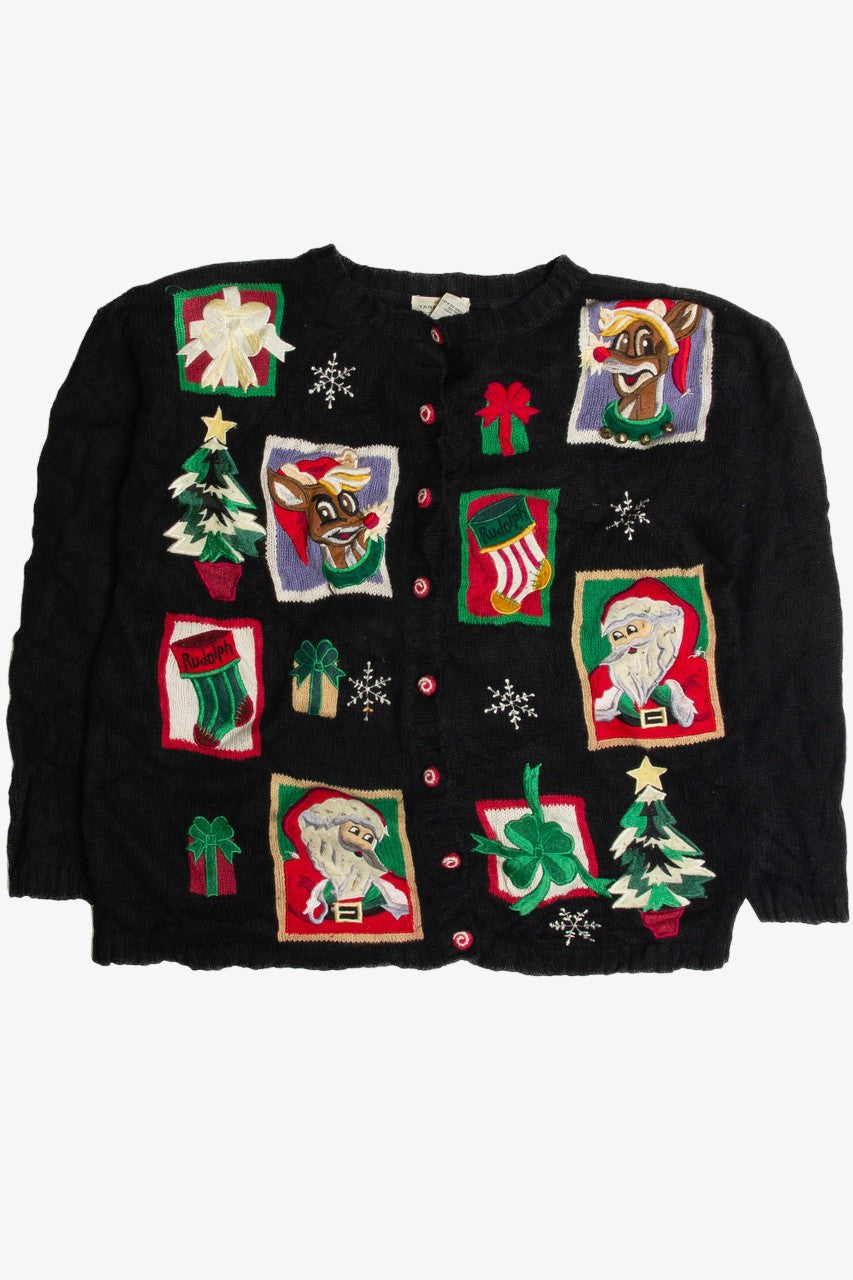 Vintage Black Ugly Christmas Cardigan 59599