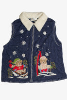 Vintage Blue Ugly Christmas Vest 60919
