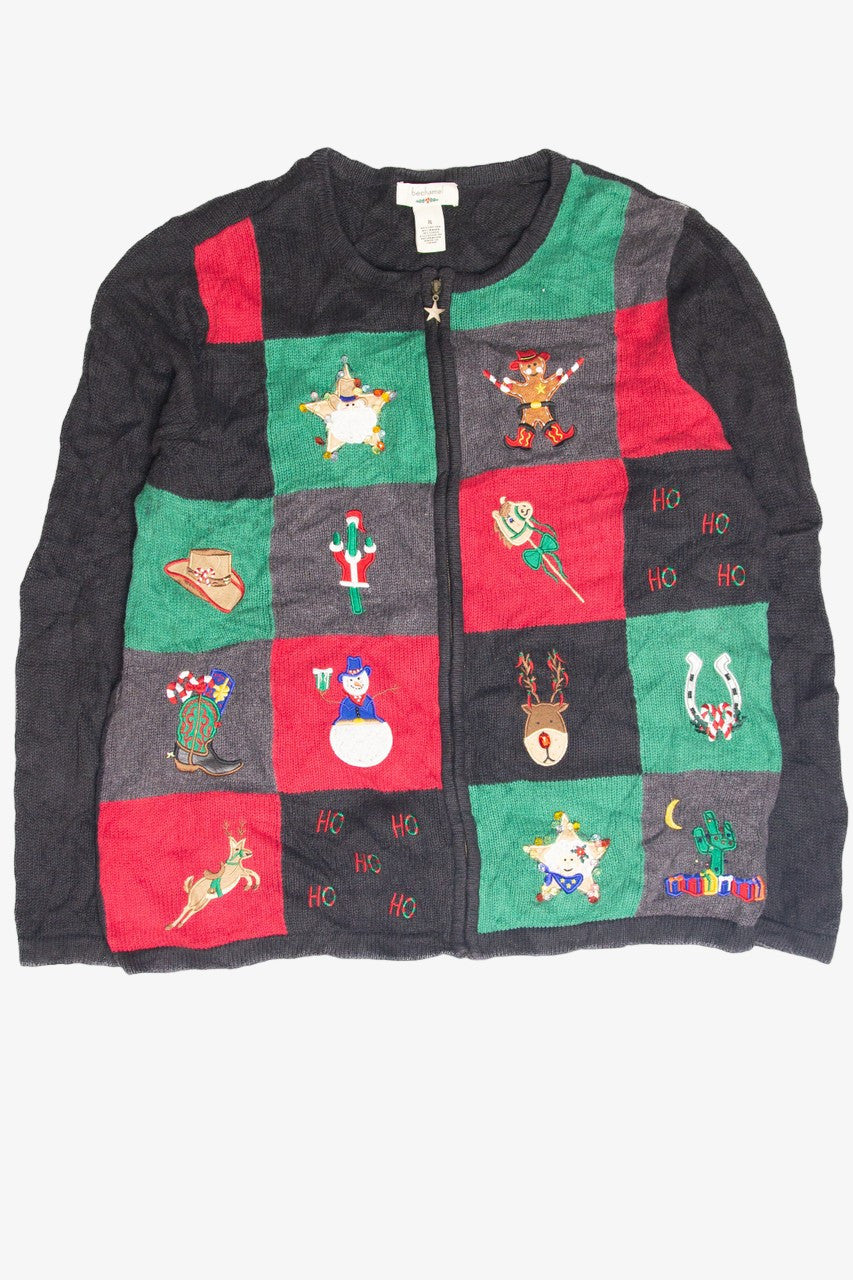 Vintage Black Ugly Christmas Cardigan 63093