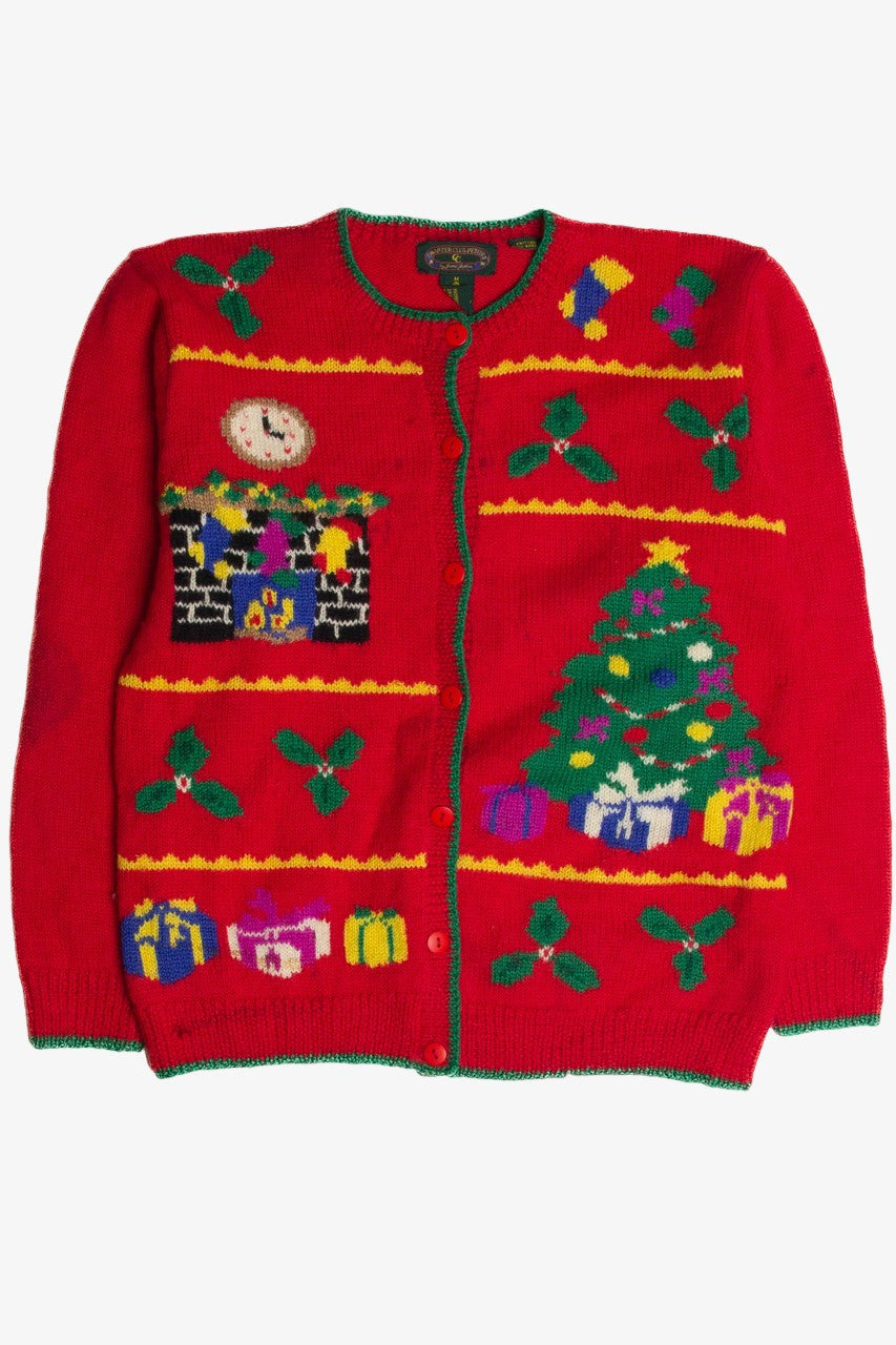 Vintage Red Ugly Christmas Cardigan 62794