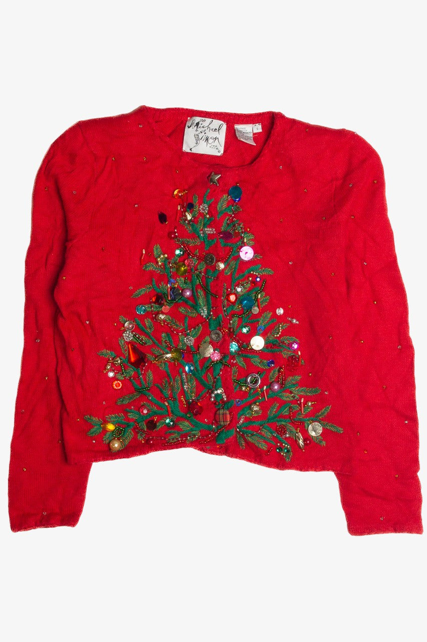 Vintage Red Ugly Christmas Cardigan 62340