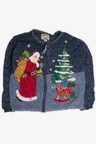 Vintage Blue Ugly Christmas Cardigan 62601