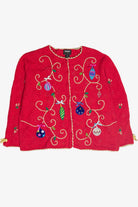 Vintage Red Ugly Christmas Cardigan 63317