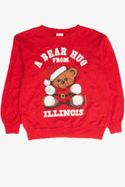 Vintage Bear Hug From Illinois Holiday Sweatshirt