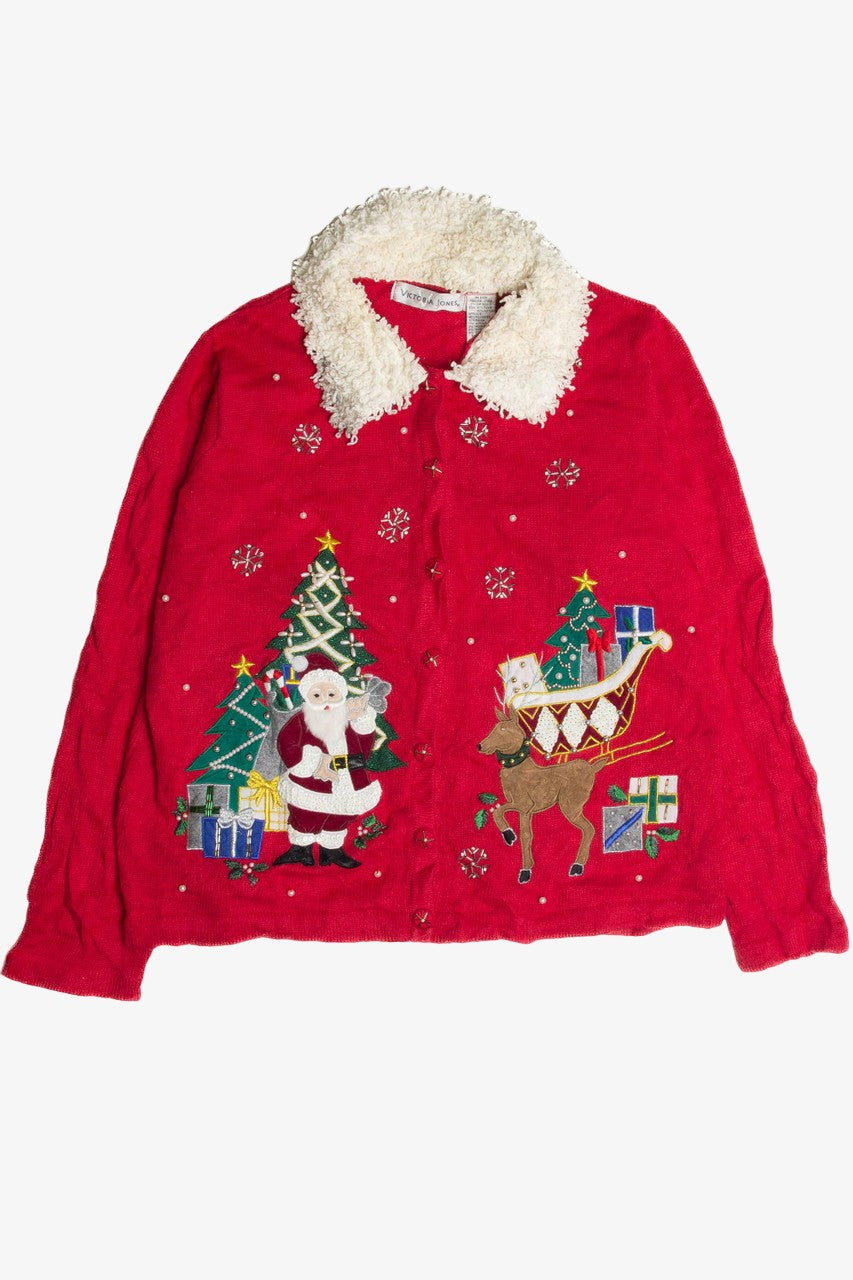 Vintage Red Ugly Christmas Cardigan 62603