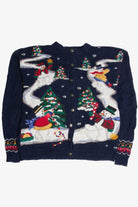 Vintage Blue Ugly Christmas Cardigan 60952