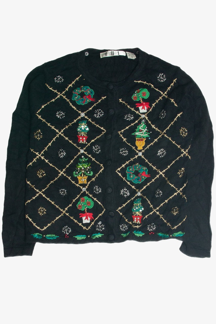 Vintage Black Ugly Christmas Cardigan 59980