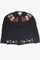 Vintage Black Ugly Christmas Cardigan 63435