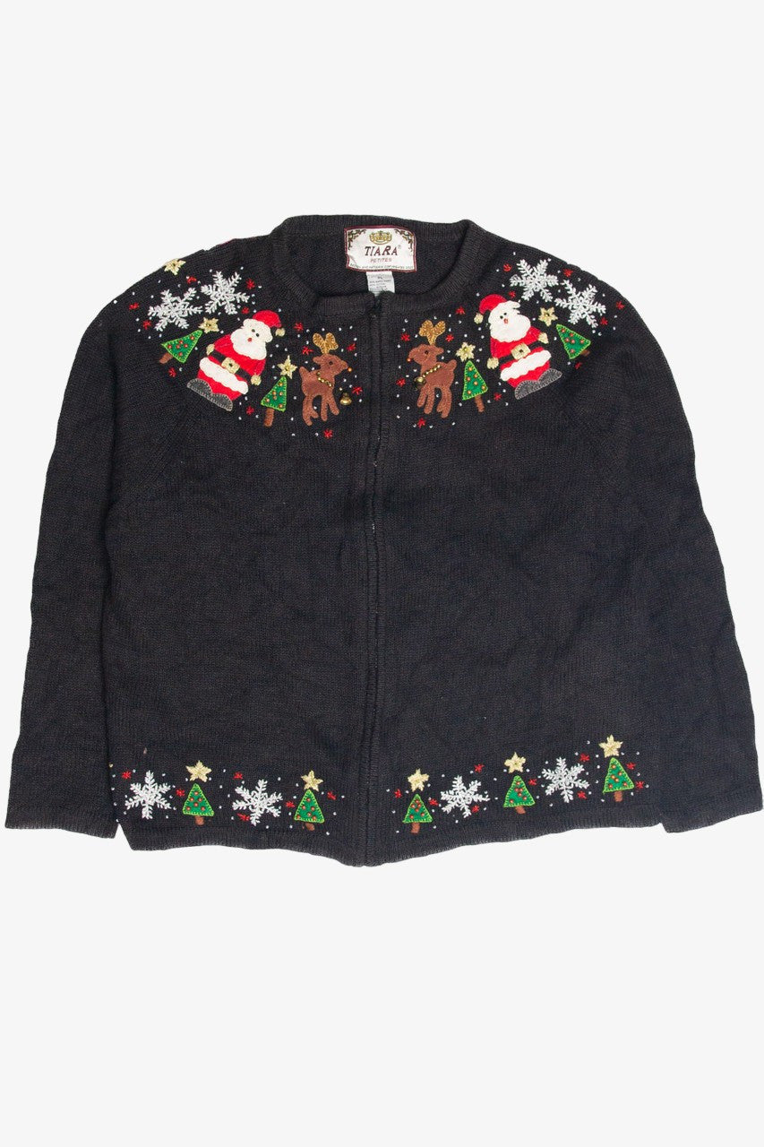 Vintage Black Ugly Christmas Cardigan 63435