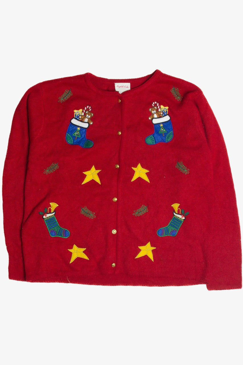 Vintage Red Ugly Christmas Cardigan 62409