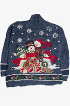 Vintage Blue Ugly Christmas Sweater 59808