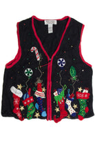 Vintage Black Ugly Christmas Vest 59730