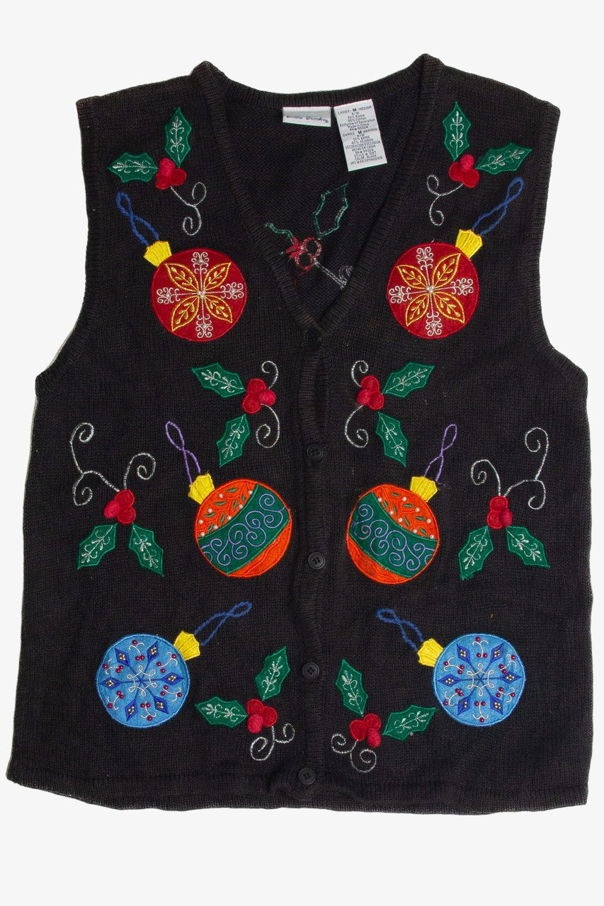 Vintage Black Ugly Christmas Vest 62628