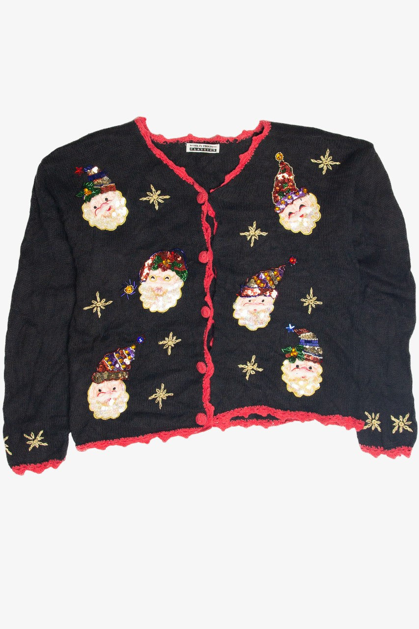 Vintage Black Ugly Christmas Cardigan 63249