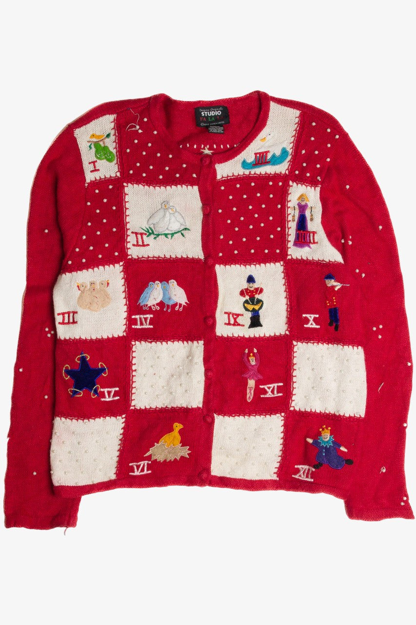 Vintage Red Ugly Christmas Cardigan 62782