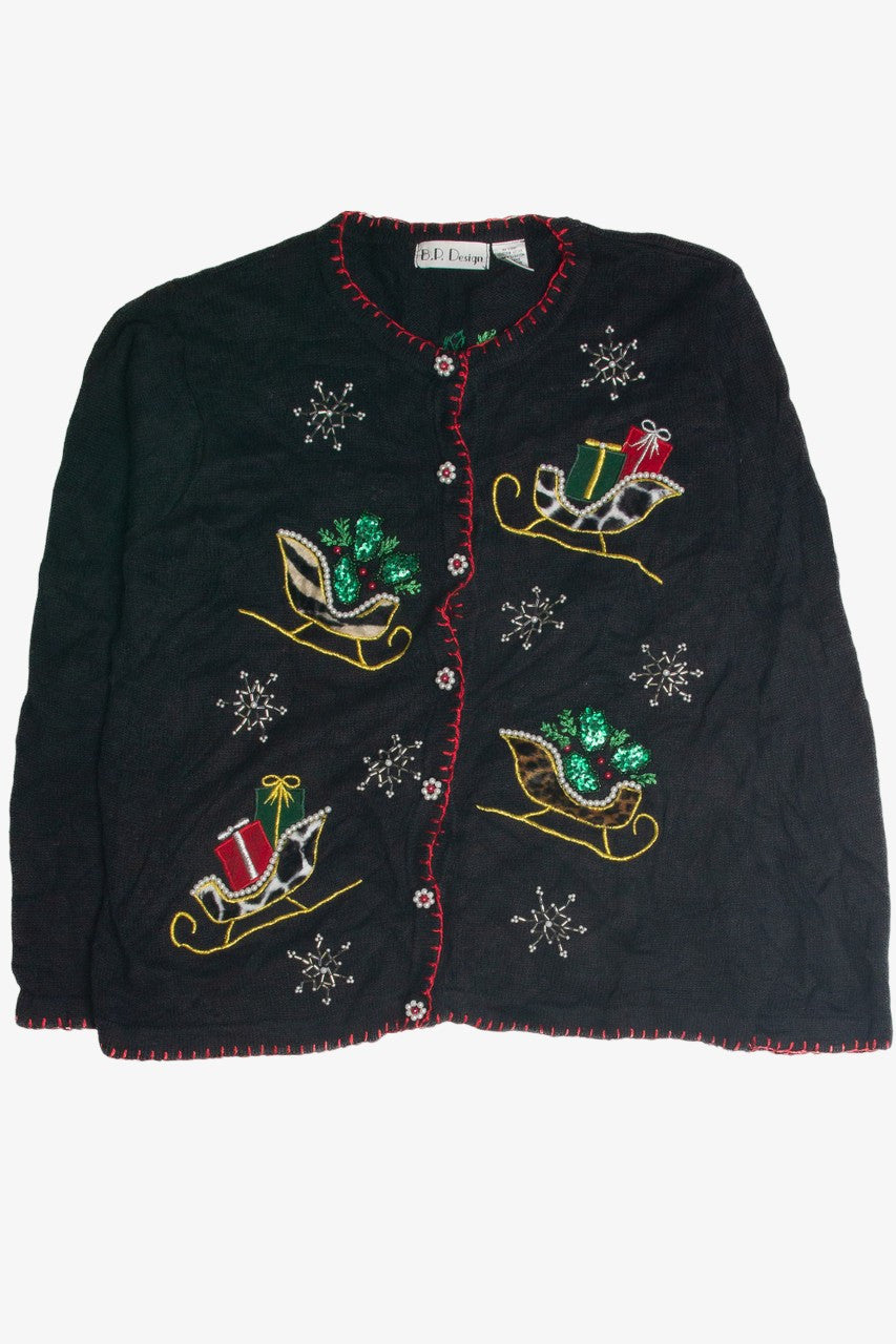 Vintage Black Ugly Christmas Cardigan 59939