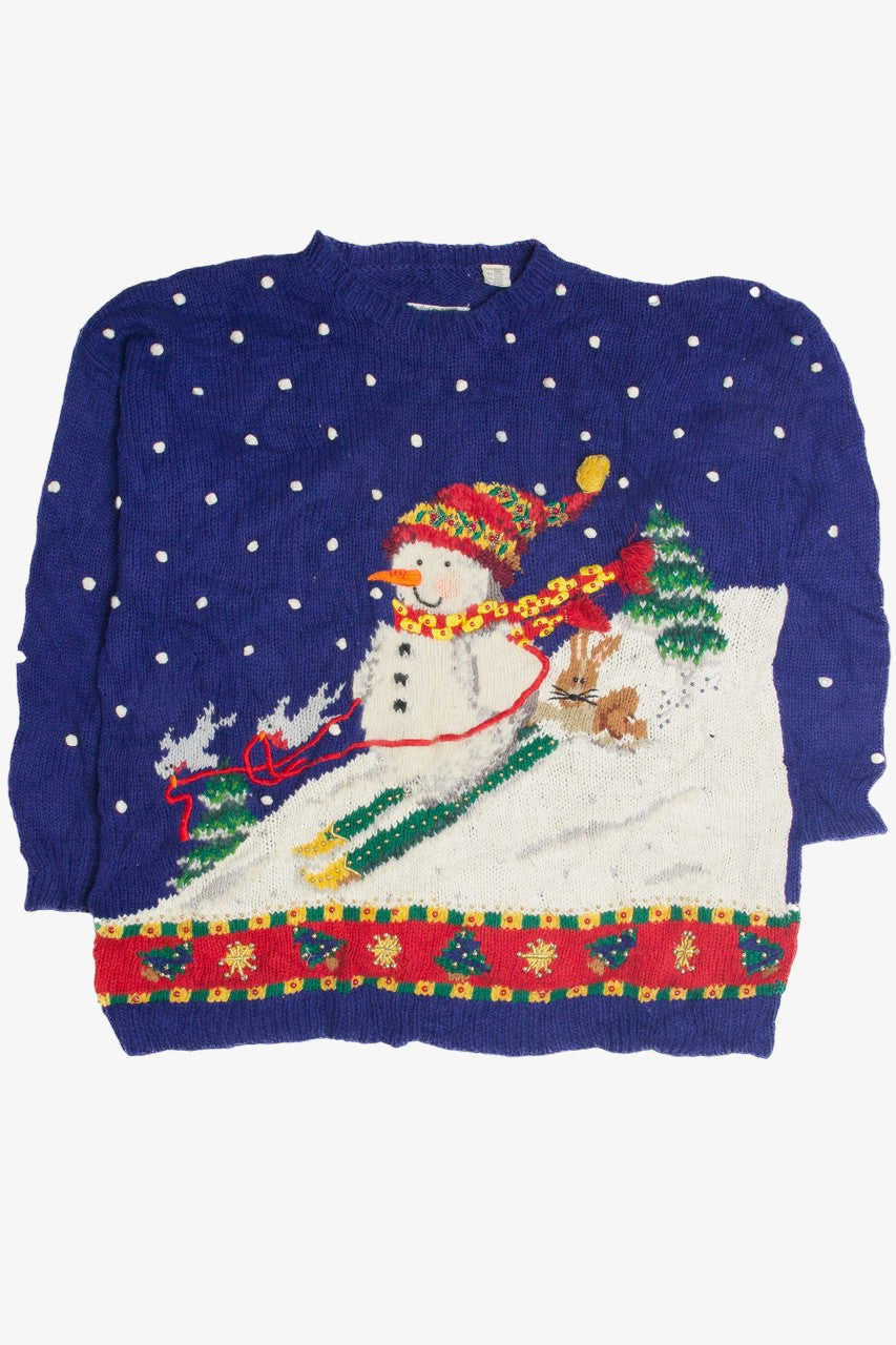 Vintage Blue Ugly Christmas Sweater 62365