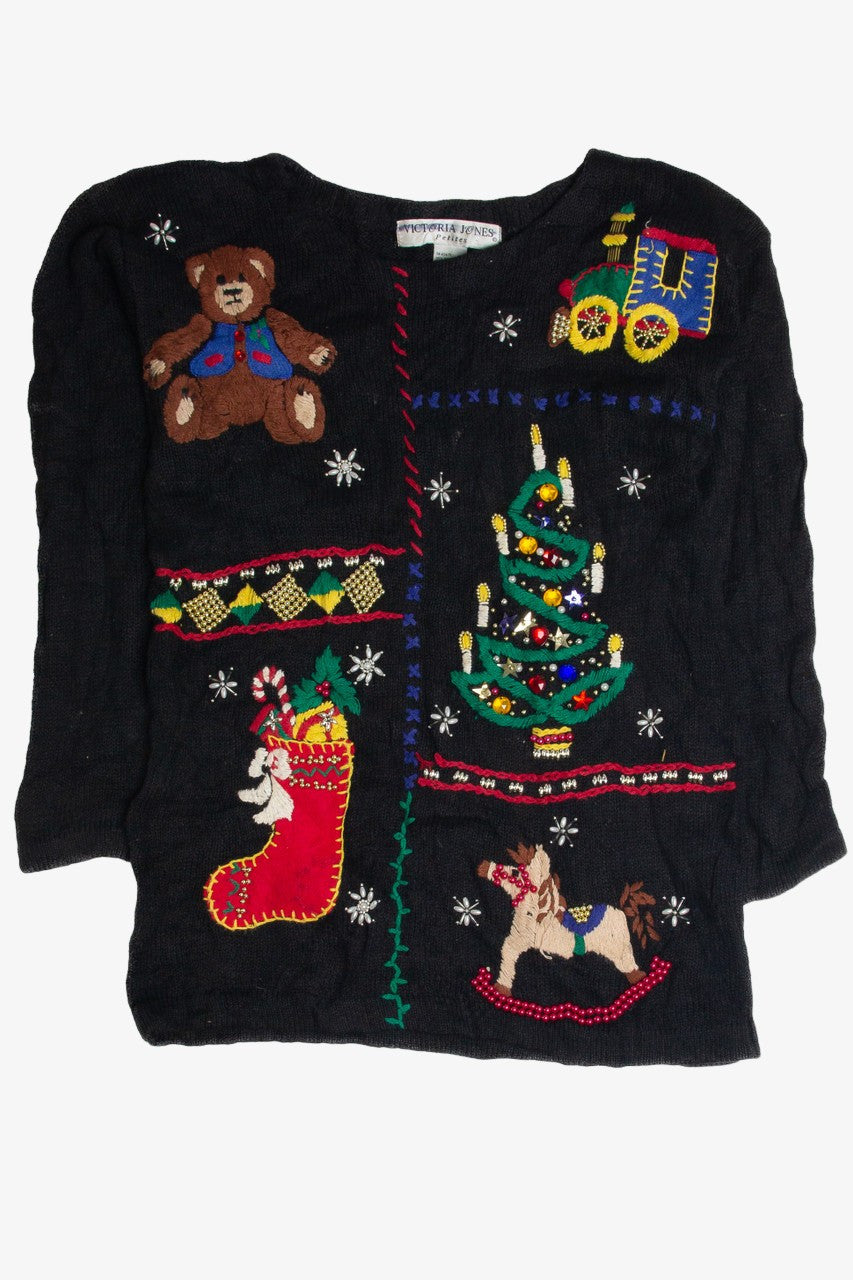 Vintage Black Ugly Christmas Sweater 62907