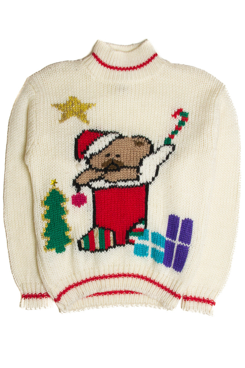 Vintage White Ugly Christmas Sweater 62695