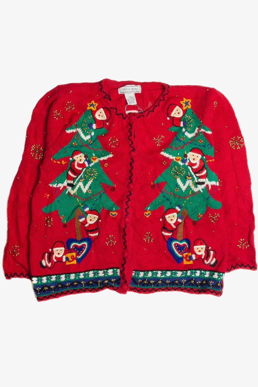 Vintage Red Ugly Christmas Cardigan 62396