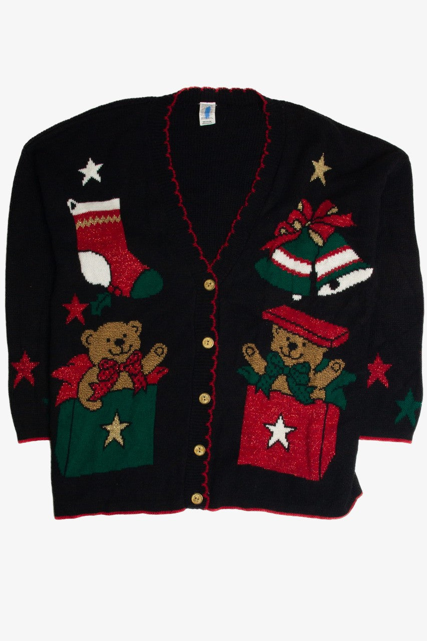 Vintage Black Ugly Christmas Cardigan 62838