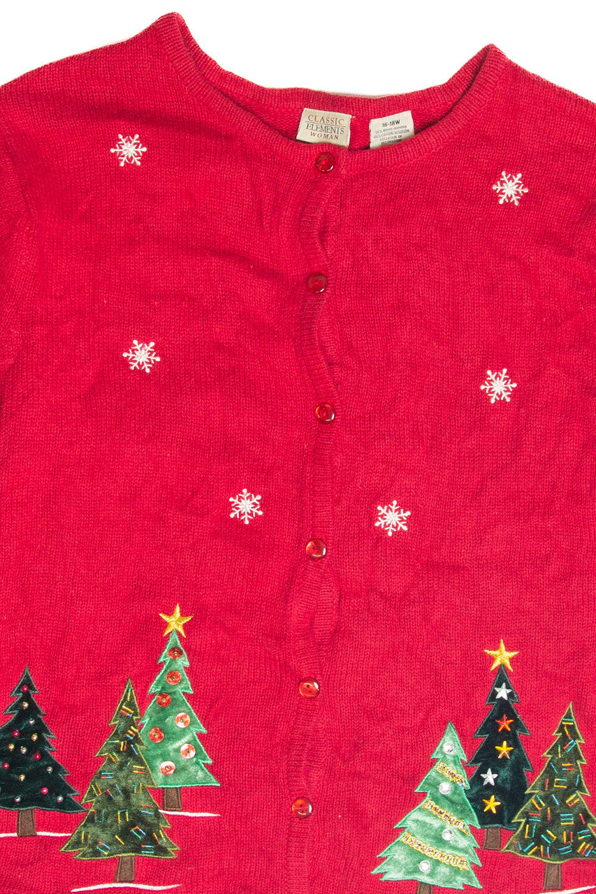 Vintage Red Ugly Christmas Cardigan 63160
