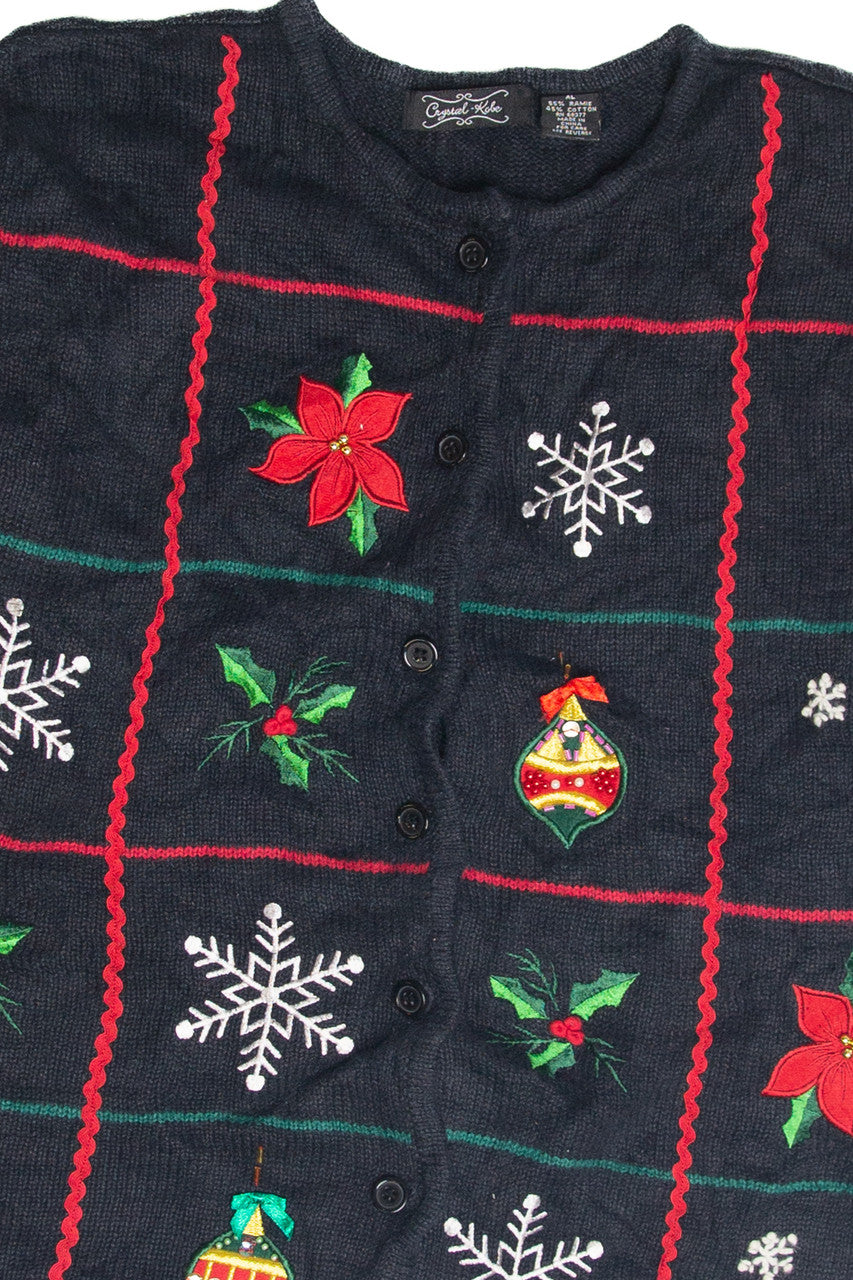Vintage Black Ugly Christmas Cardigan 63164