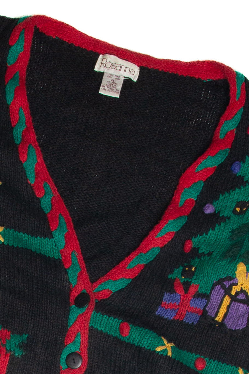 Vintage Black Ugly Christmas Cardigan 59914