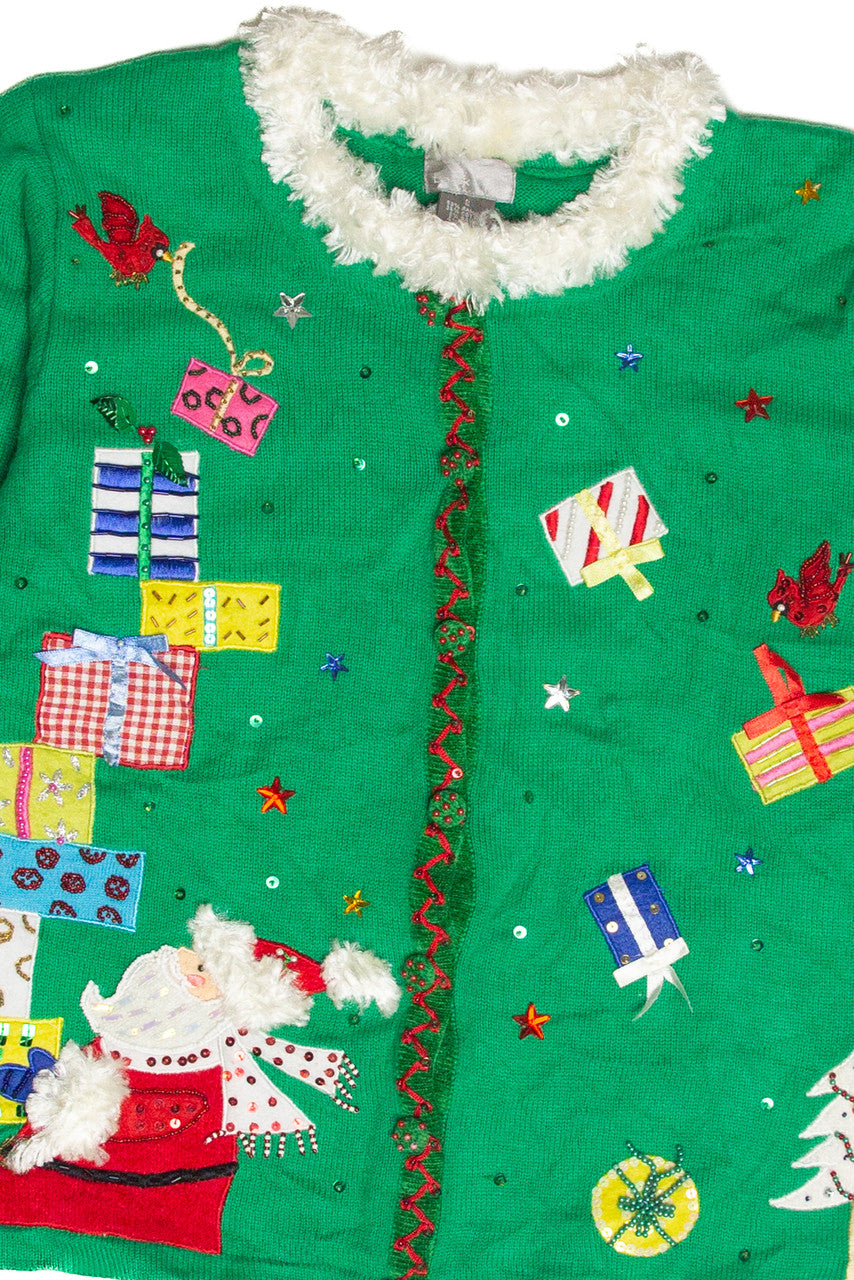 Vintage Green Ugly Christmas Cardigan 63277